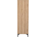 MIAMI 2 DOOR WARDROBE - OAK EFFECT/BLACK