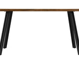 QUEBEC WAVE & LUKAS DINING SET (X4 CHAIRS) - MEDIUM OAK EFFECT/SAPPHIRE BLUE VELVET