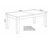 WINDSOR LARGE EXTENDING DINING TABLE - PEBBLE GREY/OAK