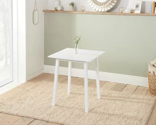 Stetson Dining Table & 4 Ladder Chairs- White