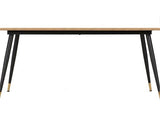HAMILTON & AVERY LARGE DINING SET (X6 CHAIRS) - MEDIUM OAK EFFECT/EMERALD GREEN VELVET