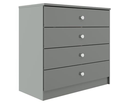 DENVER 2 DOOR WARDROBE BEDROOM SET - GREY GLOSS