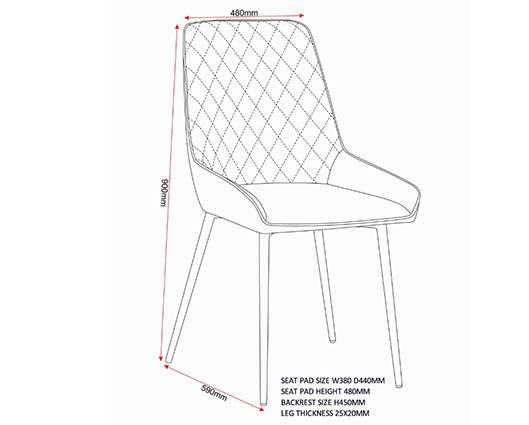 AVERY DINING CHAIR (X2 PER BOX) - EMERALD GREEN VELVET
