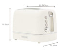 Haden Starbeck 2 Slice Toaster - Ivory