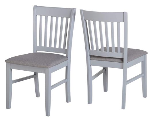 Oakland Chair - Grey/Grey Fabric Set of 2