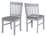 Oakland Chair - Grey/Grey Fabric Set of 2