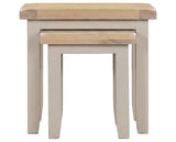 WINDSOR NEST OF 2 TABLES - PUTTY/OAK