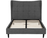 VERONA 4'6" BED - GREY FABRIC