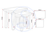 WINDSOR NEST OF 2 TABLES - NATURAL OAK