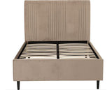 MAINE 5' BED - TAUPE VELVET FABRIC