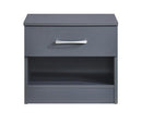 Highbury 1 Drawer Bedside - Dark Grey