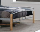 Tetras Single Bed Frame - Silver & Oak