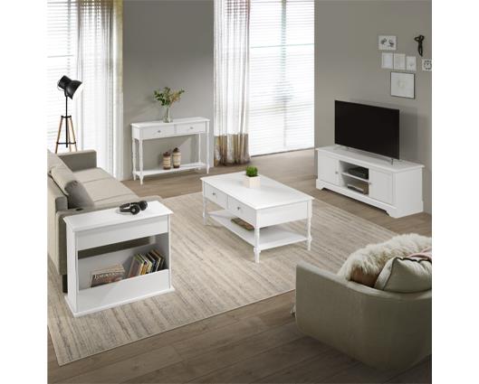 STRATFORD SOFA END TABLE - WHITE