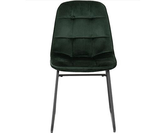 AVERY & LUKAS EXTENDING DINING SET (X4 CHAIRS) - CONCRETE/EMERALD GREEN VELVET