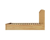 Madrid Wooden Ottoman Double Bed - Oak