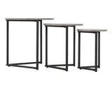 ATHENS ROUND 3PC NEST OF TABLES - CONCRETE EFFECT