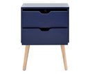 Nessi 2 Drawer Bedsides (Pair)- Nightshadow Blue