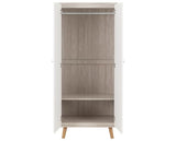 DIXIE 2 DOOR WARDROBE - DUSTY GREY/WHITE