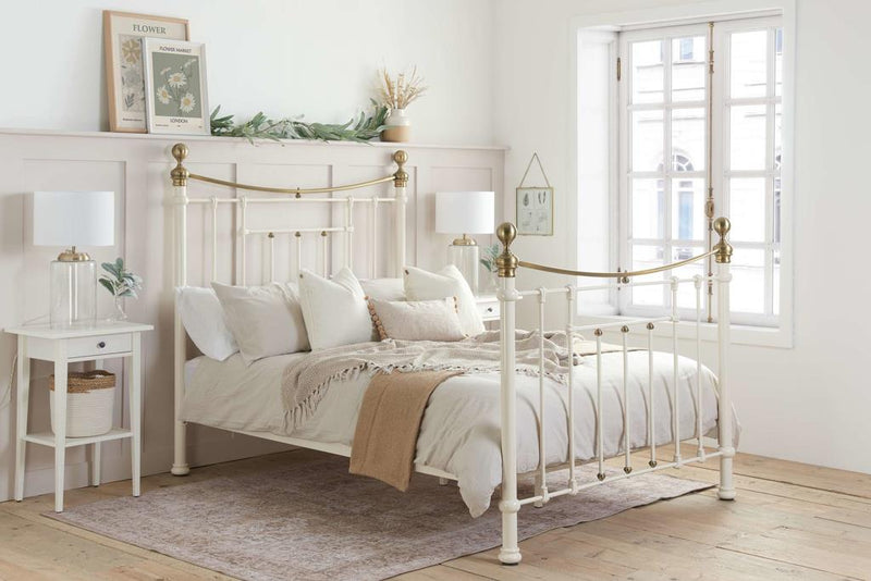 Bridget King Size Bed - Cream