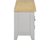 WINDSOR STRAIGHT TV UNIT - PEBBLE GREY/OAK