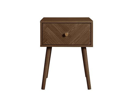 Herringford 1 Drawer Bedside - Walnut