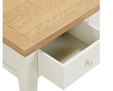 WINDSOR 2 DRAWER COFFEE TABLE - IVORY/OAK