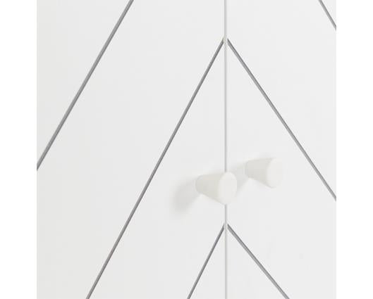 DIXIE 2 DOOR WARDROBE - DUSTY GREY/WHITE
