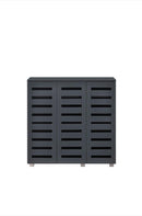 Euston 3 Door Shoe Cabinet - Dark Grey