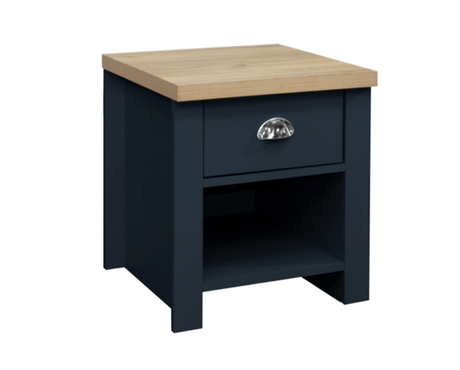 Harper 1 Drawer Lamp-Navy