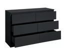 Oakley 6 Drawer Chest- Black