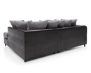 Harley Right Hand Facing Corner Sofa - Black & Charcoal