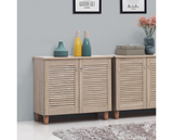 Traditional 2 Door Shoe Cabinet-Oak