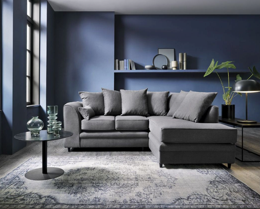 Daisy Right Hand Facing Corner Sofa - Dark Grey