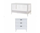Maura 2 Piece Room Set - White with Acrylic
