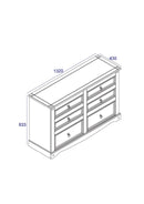 Corona Premium 3+3 Drawer Wide Chest