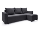 Otto Right Hand Facing Corner Sofa - Black