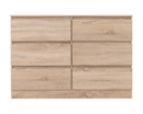 Marcus 6 Drawer Chest - Sonoma Oak Effect