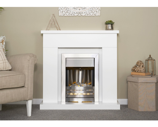 Ludlow Fireplace in Pure White 39 Inch