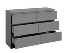 Oakley 6 Drawer Chest- Grey