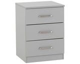 DAKOTA 3 DOOR WARDROBE BEDROOM SET - LIGHT GREY