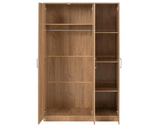 DAKOTA 3 DOOR WARDROBE BEDROOM SET - OAK EFFECT