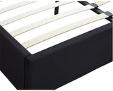 MADISON 4'6" BED - BLACK VELVET FABRIC