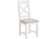 WINDSOR CROSS BACK DINING CHAIR (X2 PER BOX) - IVORY/OAT FABRIC