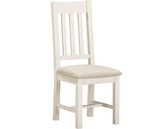 WINDSOR SLATTED DINING CHAIR (X2 PER BOX) - IVORY/OAT FABRIC