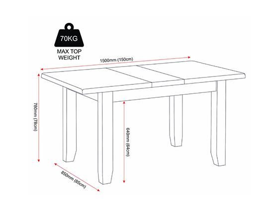 WINDSOR EXTENDING DINING TABLE - PEBBLE GREY/OAK