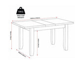WINDSOR EXTENDING DINING TABLE - PEBBLE GREY/OAK