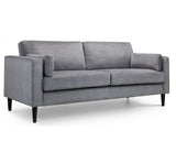 Houston 3 Seater-Dark Grey Chenille Fabric