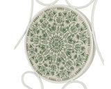 FERNE PATIO DINING SET - WHITE/GREEN LEAF