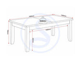 WINDSOR LARGE EXTENDING DINING TABLE - IVORY/OAK