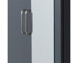 DAKOTA 2 DOOR 1 DRAWER MIRRORED WARDROBE - DARK GREY